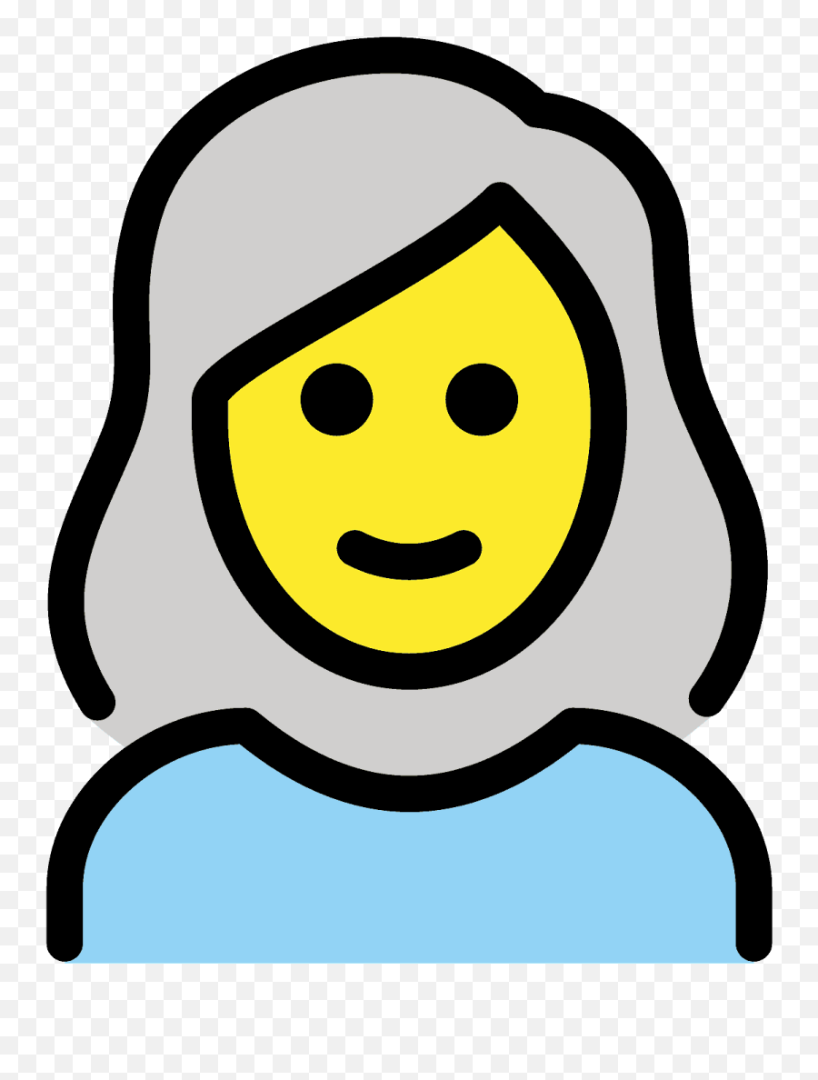 Woman White Hair Emoji Clipart Free Download Transparent,White Emojis Png