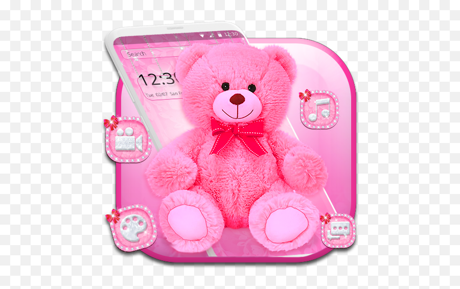 Updated Pink Teddy Bear Cute Theme Pc Android App Emoji,Stuffed Animal Emojis