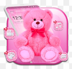 Updated Pink Teddy Bear Cute Theme Pc Android App Emoji,Stuffed Animal Emojis