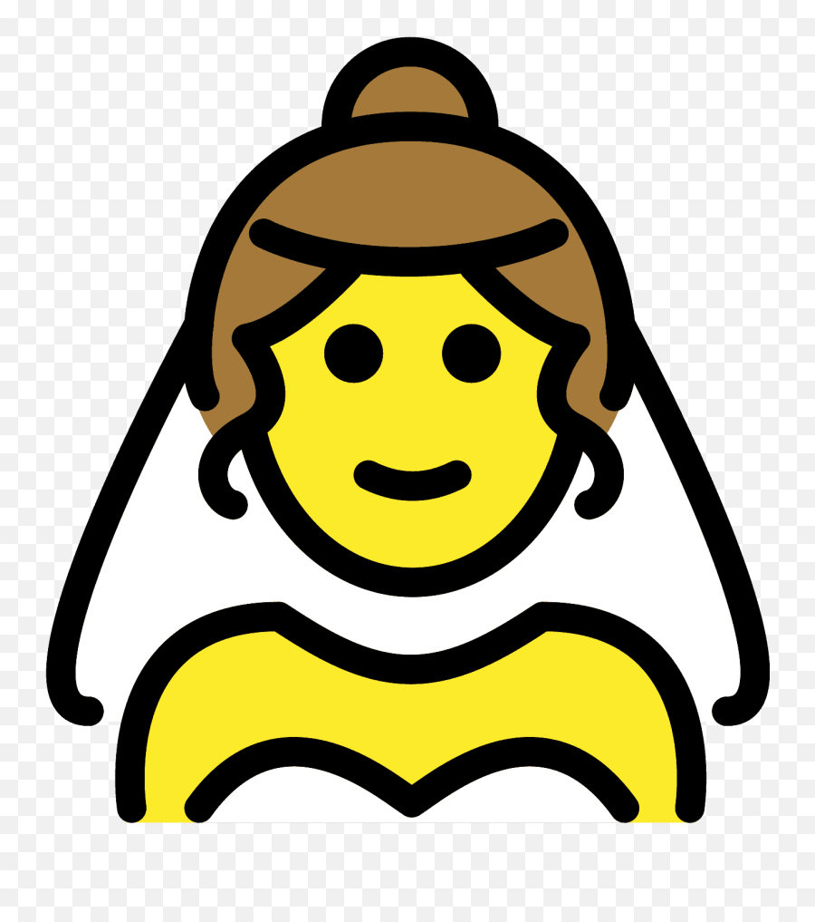 Person With Veil Emoji Clipart Free Download Transparent - Openmoji,Bride Emoticon