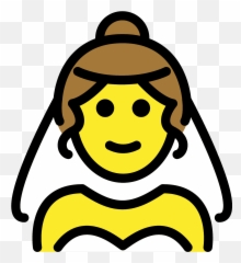 Person With Veil Emoji Clipart Free Download Transparent - Openmoji,Bride Emoticon