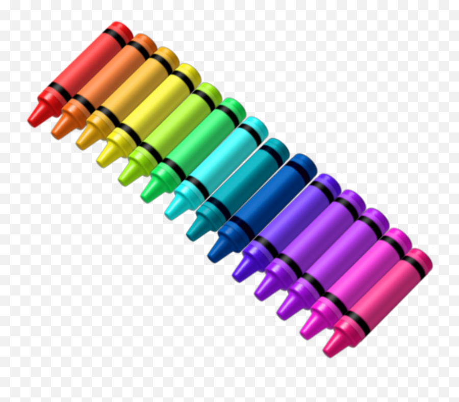 Crayons Emojis Colours Rainbow Sticker By - Solid,Emojis In Color Order