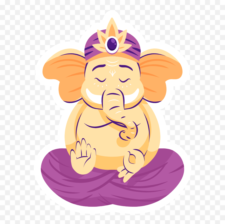 Ganesha Sticker - Sticker Mania Fictional Character Emoji,Finger Dog Emoji Pop