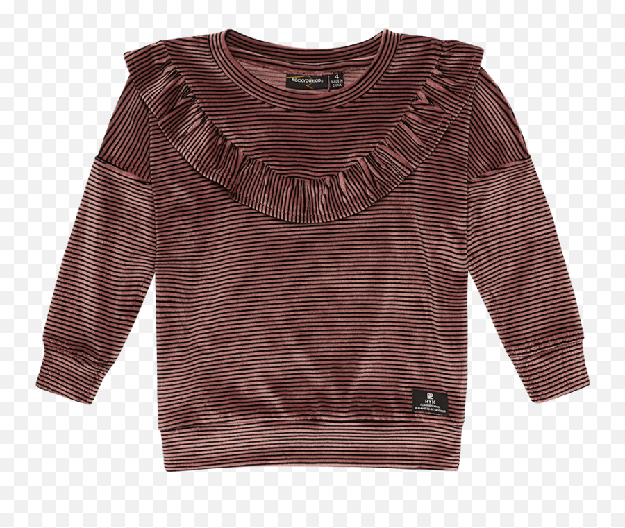 Ryb W20 Drop 2 Velvet Stripe Ruffle Sweatshirt - Sudadera Batman Gap Emoji,Justice Emoji Clothes