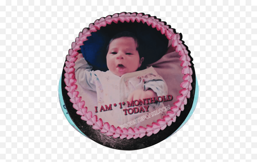 Photo Cake Delivery Online In Delhi Ncr - Baby Picture Birthday Cake Emoji,Emoji Cakes For Girls