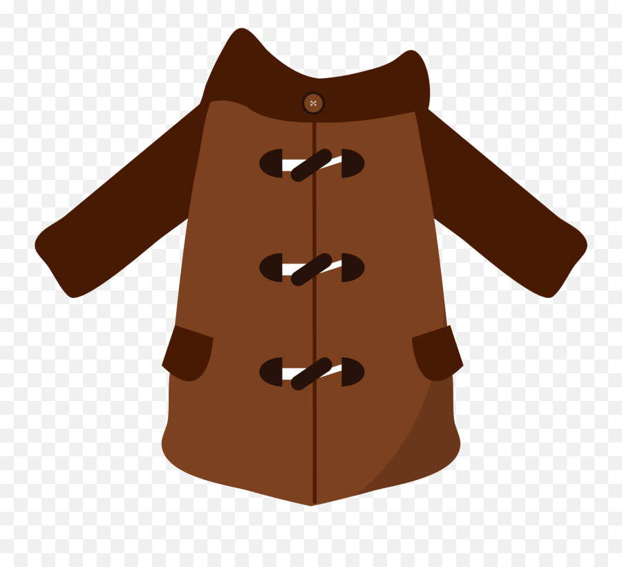 Duffle Coat Clipart - Brown Coat Clipart Emoji,Trench Coat Emoticon