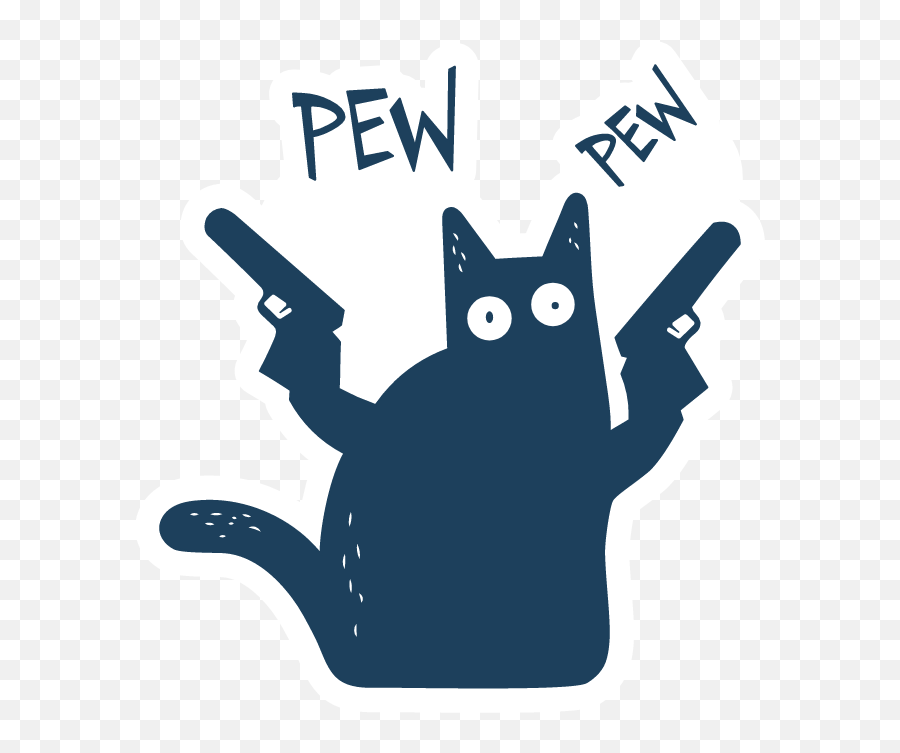 Pin - Cat Pew Pew Emoji,Cats Memes To Express Emotion