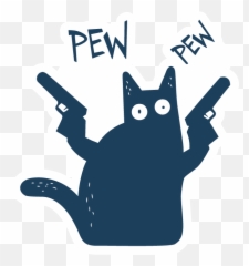 Pin - Cat Pew Pew Emoji,Cats Memes To Express Emotion