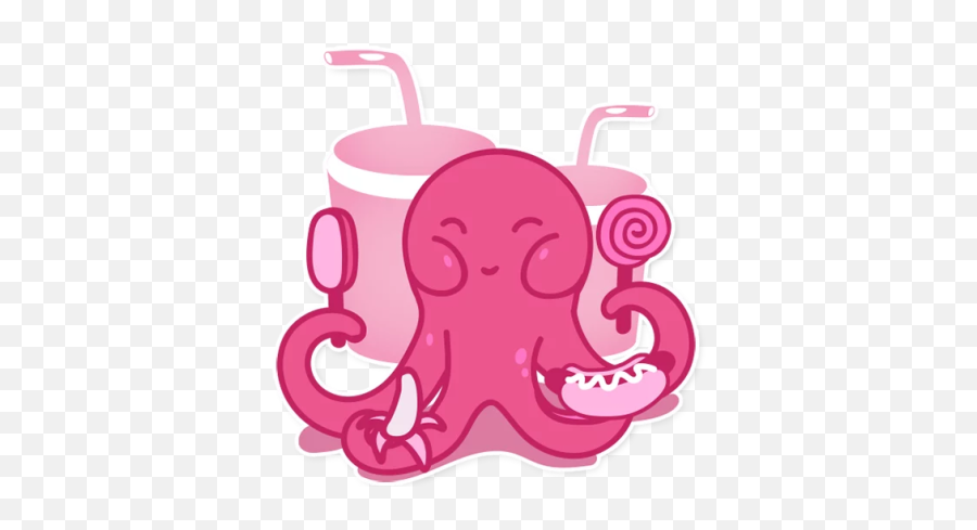 Octopus Emoji Stickers - Common Octopus,Large Emoji Stickers