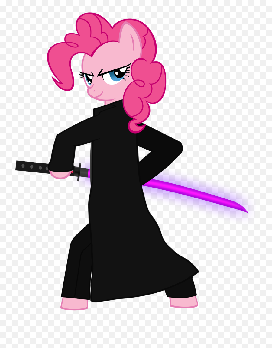 Pinkie Pie With A Blacklight Katana - Visual Fan Art Mlp Waifu Chart Pinkie Pie Emoji,Pinky Pie Emoji