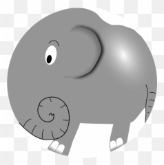 Free Clipart Elephant - Funny Little Cartoon Palomaironique Vector Elephant Cartoon Png Emoji,Free Emoticon For Elephant