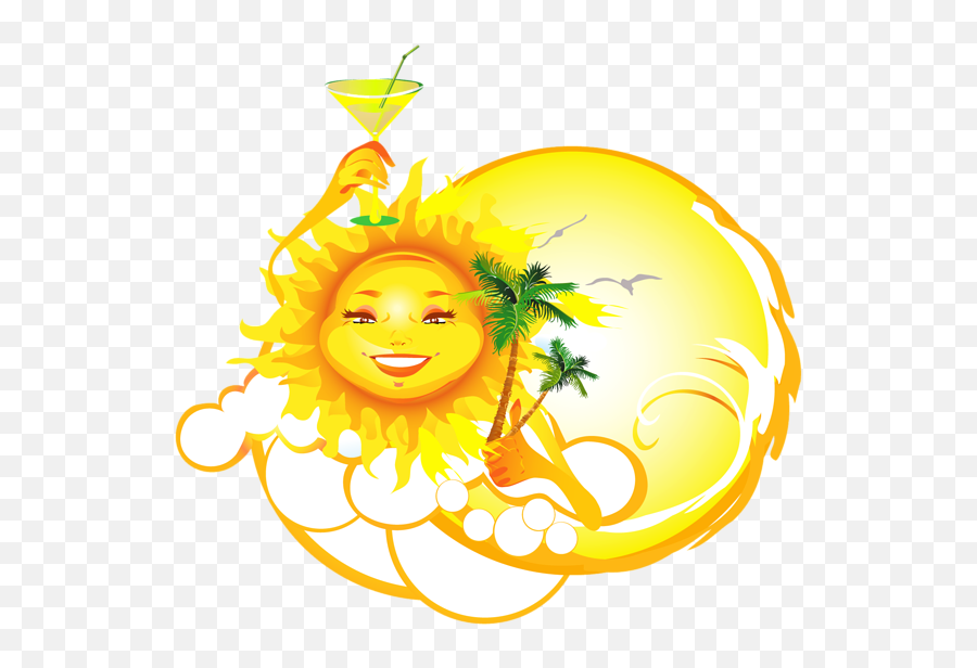 Summer Clip Art - Summer Sun Clipart Transparent Emoji,Pterodactyl Emoticon