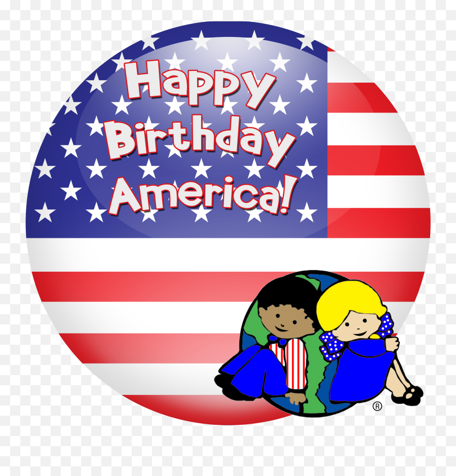 Happy Birthday America Free Clip Art - Us Flag Icon Blue Emoji,Happy Birthday African American Emojis