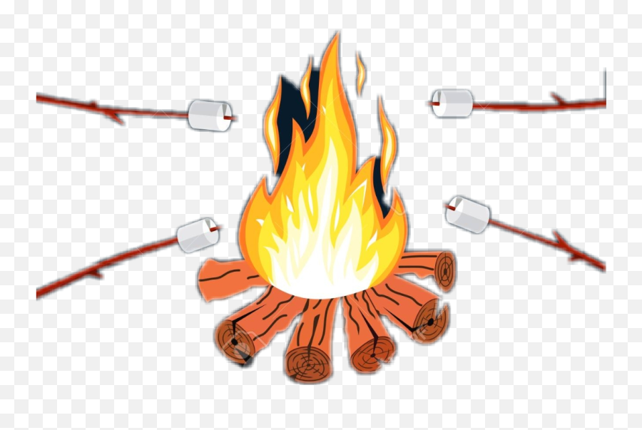 Bonfire Marshmallows Sticker - Vertical Emoji,Bonfire Emoji