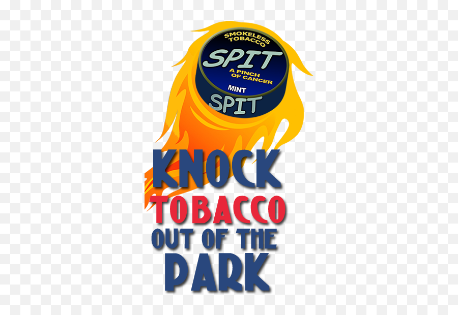 Knock Tobacco Out Of The Park - Tobacco Free Youth Emoji,Spitting Tobacco Emoticon