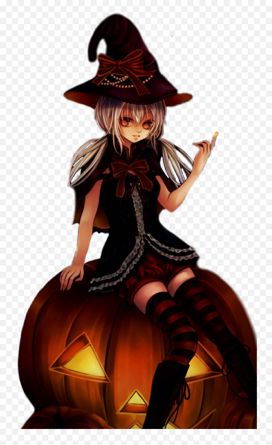 Jack - Ou0027lantern Sticker Challenge On Picsart Anime Wallpapers Anime Halloween Emoji,Pumpkin Emoji Happy Girl