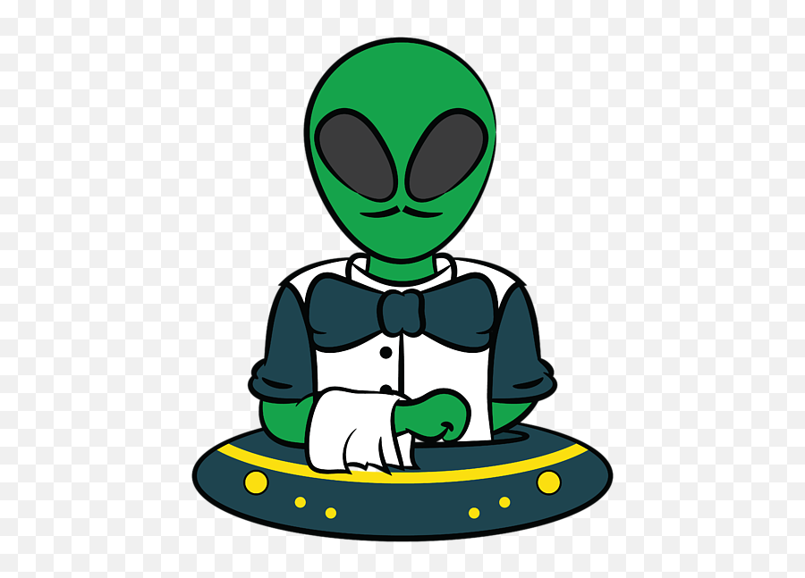 Im An Alien Waiter Whats Your Superpower Nonhuman Waitress Emoji,Ufo Animated Emoticon