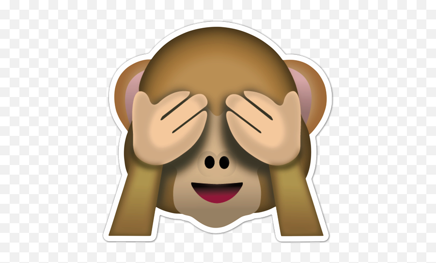 Sticker Emoticon Emoji See - Best Friends Forever Hoesje,Three Monkey Emoji