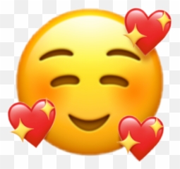 Cuteness Sticker By Julia Emoji,Emoji 3 Hearts Rosy Cheeks