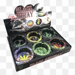 Round Leaf Design Glass Ashtrays Wholesaleu200b Smoking Emoji,Pipe Smoking Emoji
