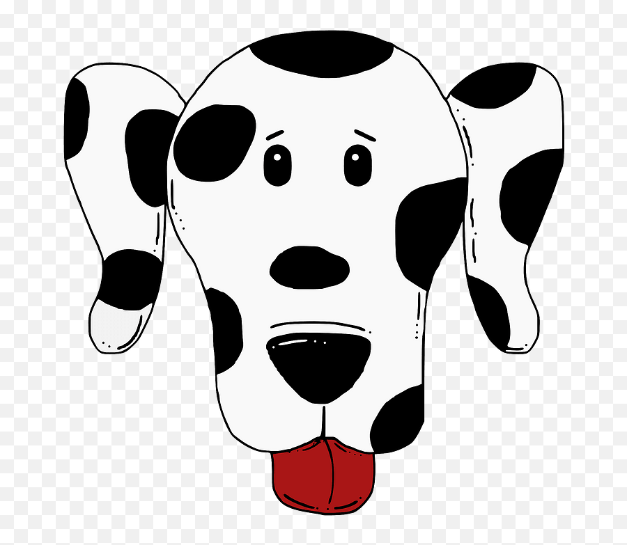 Spotty Dog Face Clipart Free Download Transparent Png - Perro Con Manchas Dibujo Emoji,Collie Emoji