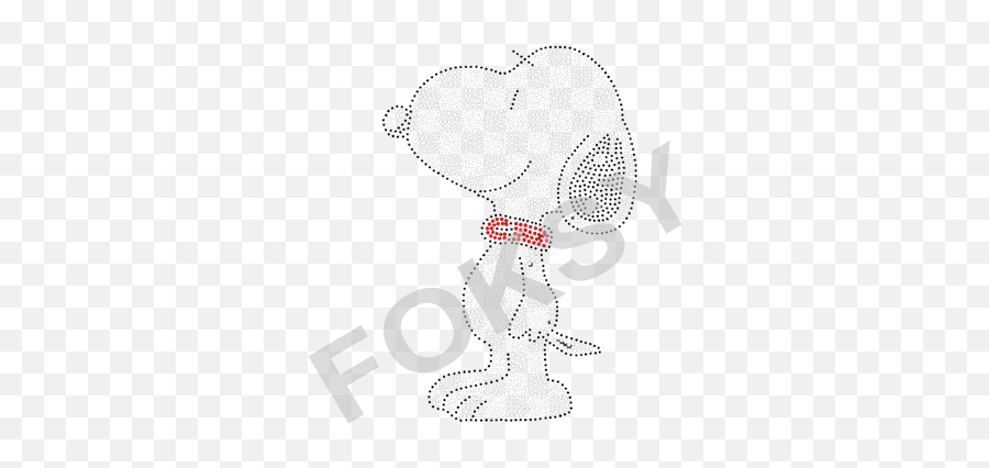Cartoon Rhinestone Snoopy Iron On Transfer Motif For Garment - Dot Emoji,Snoopy Emoji