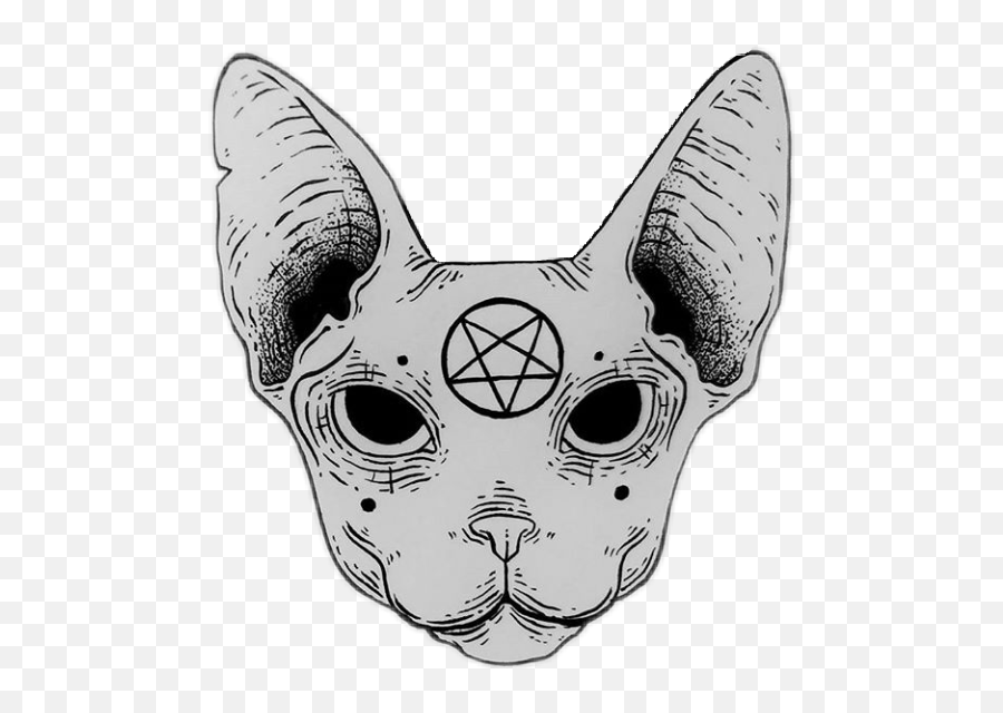 Cat Pentagrama Sticker Sticker - Ugly Emoji,Emoji Pentagrama