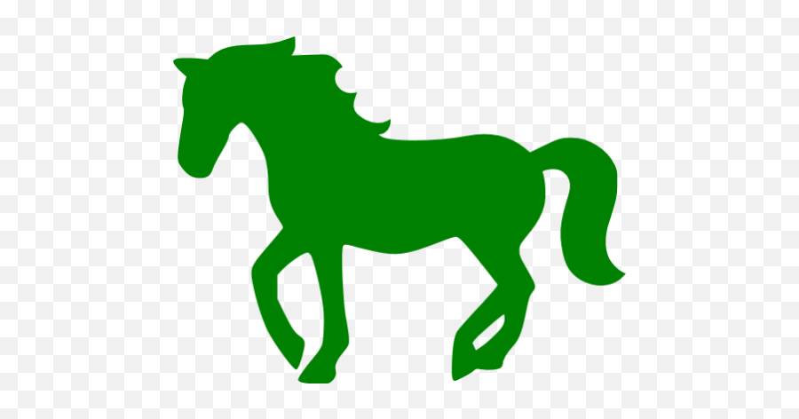 Green Horse 2 Icon - Clip Art Red Horse Emoji,Horse Emoticon On Facebook