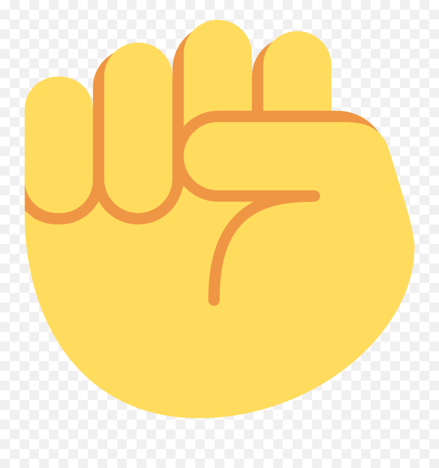 Raised Fist Emoji Clipart - Color Fist Emoji,Punch Hand Emoji