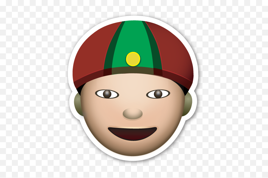 Gua Pi Mao - Man With Gua Pi Mao Emoji,Pi Symbol Emoji