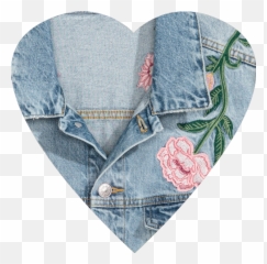 Embroidered Denim Jacket - Womens Embroidered Denim Jacket La Bell Vie Emoji,Heary Emojis