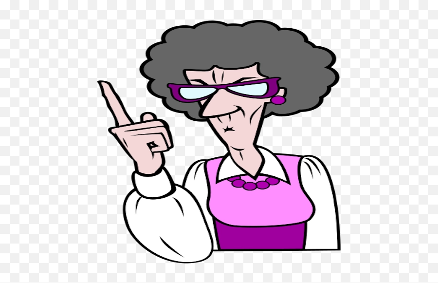 Fapware - Old Woman Finger Pointing Emoji,Yukk Emoticon