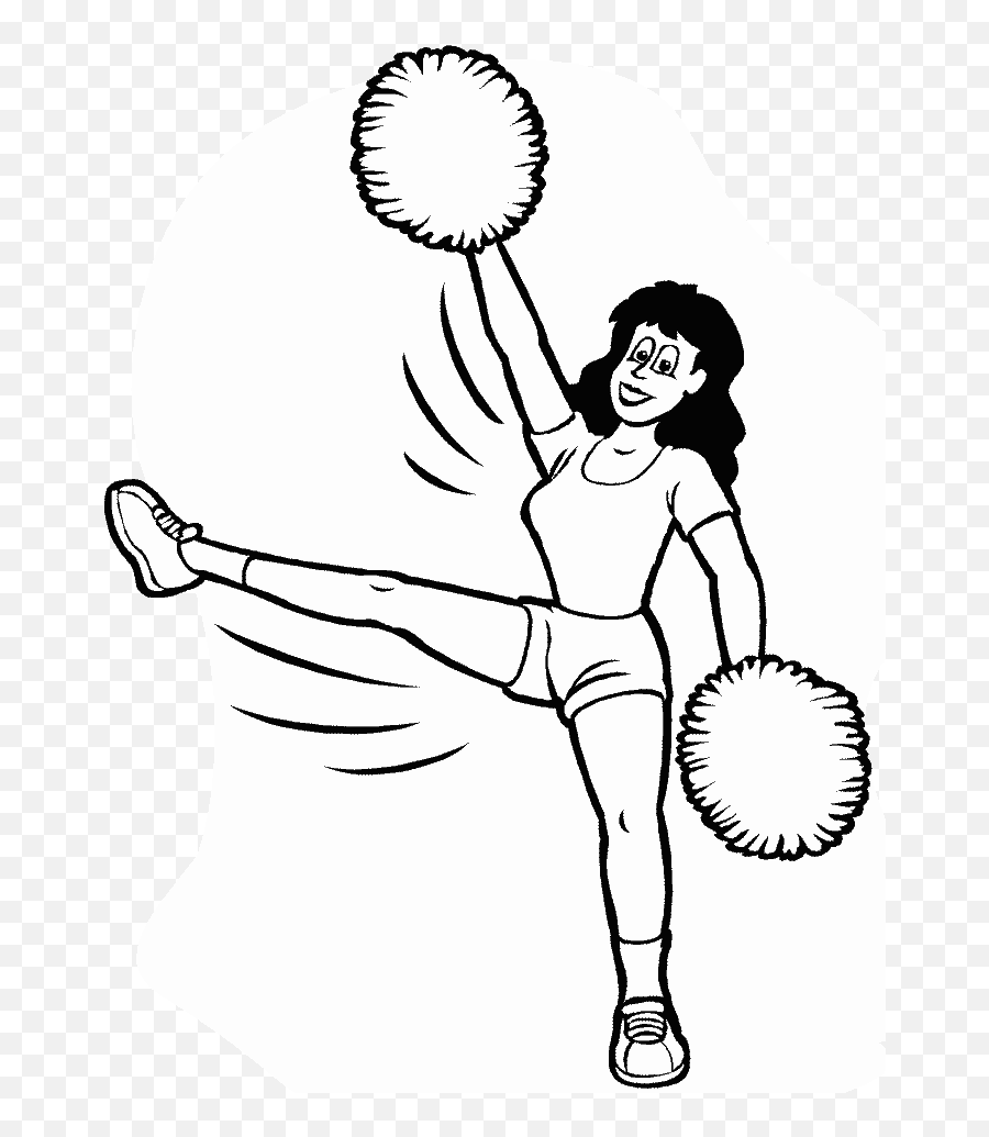 Sports Coloring Pages Cheerleader - Faciles Imagenes De Deporte Para Colorear Emoji,Emotion Sports Wheel Worksheet