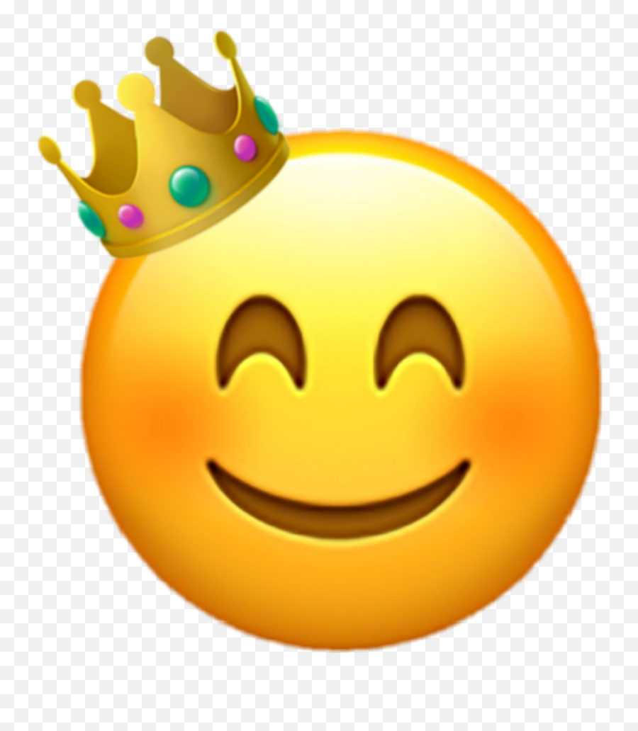 Emoji Iphone Crown Smile King Queen - Happy,King And Queen Emoji