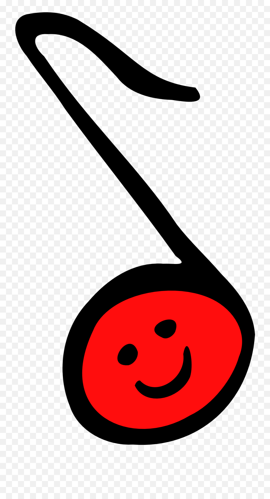 Red And Black Smiling Music Note Free Image Download - Happy Musical Note Png Emoji,Facebook Emoticons Symbols Music Note