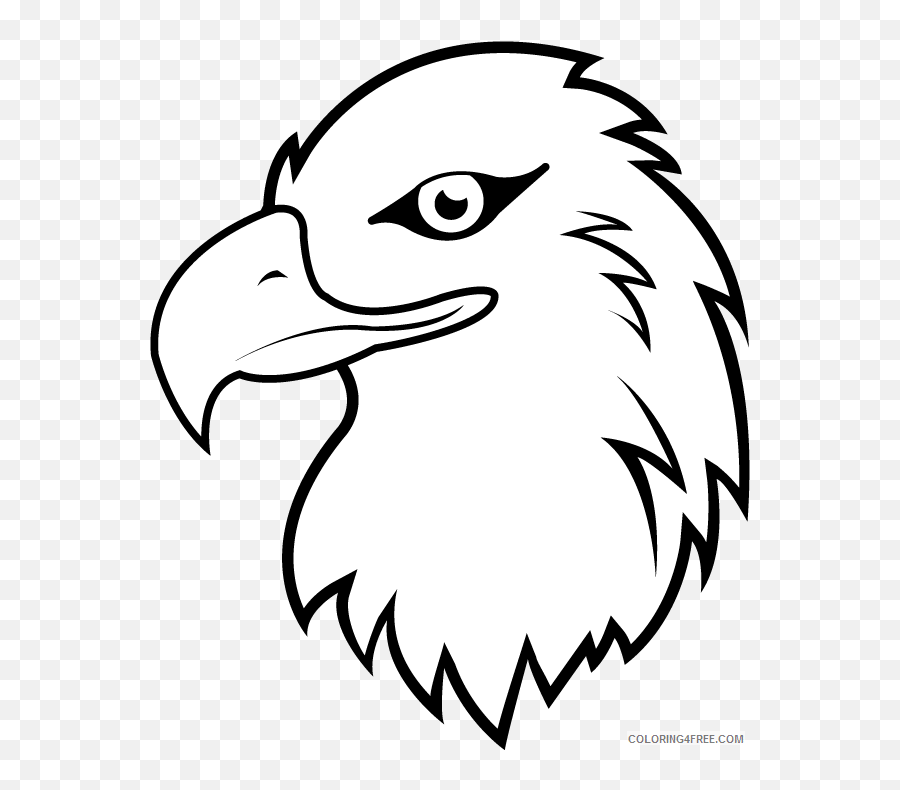 Bald Eagle Coloring Pages Bald Eagle 13 - Clip Art Eagle Black And White Emoji,Bald Eagle Emoji