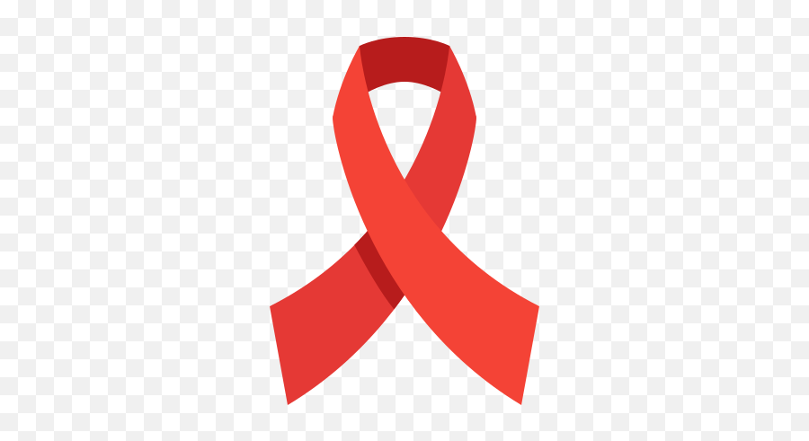 Aids Ribbon Icon In Color Style - Red Ribbon Club Logo Emoji,Orange Ribbon Emoji Symbol