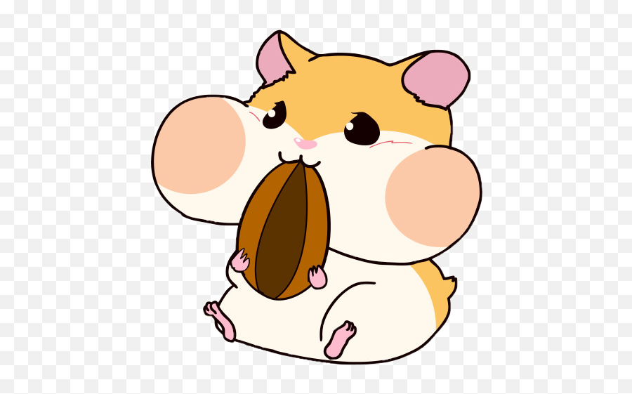 Hamstercute Hamsterchallenge Sticker By Unknown - Animated Cartoon Kawaii Cute Hamster Cute Emoji,Hamaster Emoji