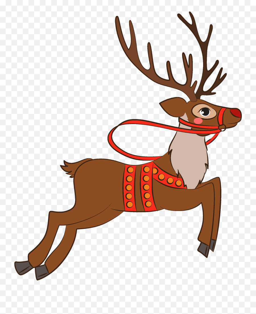 Reindeer Clipart - Clipart Picture Of Reindeer Emoji,Reindeer Emoji