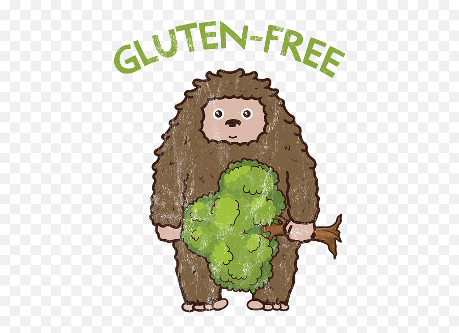 Gluten Free Cute Bigfoot Cartoon T - Shirt For Sale By Noirty Emoji,Bigfoot Emoticon Facebook