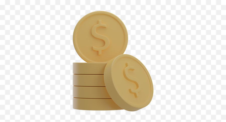 Premium Dollar Coins 3d Illustration Download In Png Obj Or Emoji,Coin Emoji