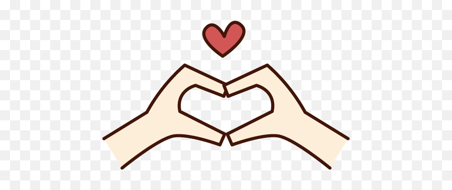 Illustration Of Both Hands Making The Shape Of A Heart Emoji,Korean Heart Hand Emoji