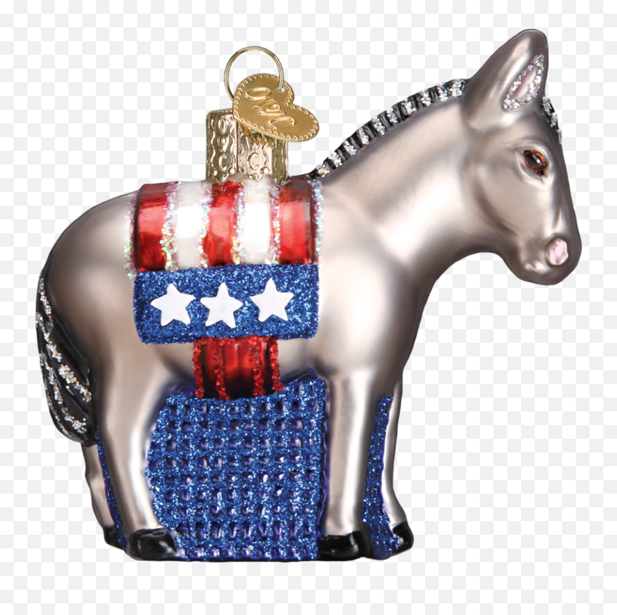 Democrat Donkey Transparent Background - Christmas Ornament Emoji,Democrat Emoji