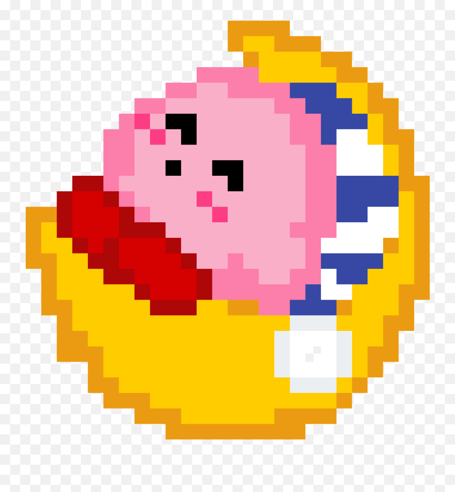 Pixilart - Pixel Kirby On A Moon Emoji,Kirby Emoticon Text