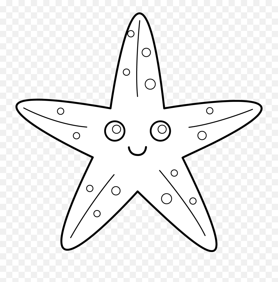 Manatee Clipart Coloring Page Manatee Coloring Page - Clipart Black And White Starfish Emoji,Emoji Coloring Sheets