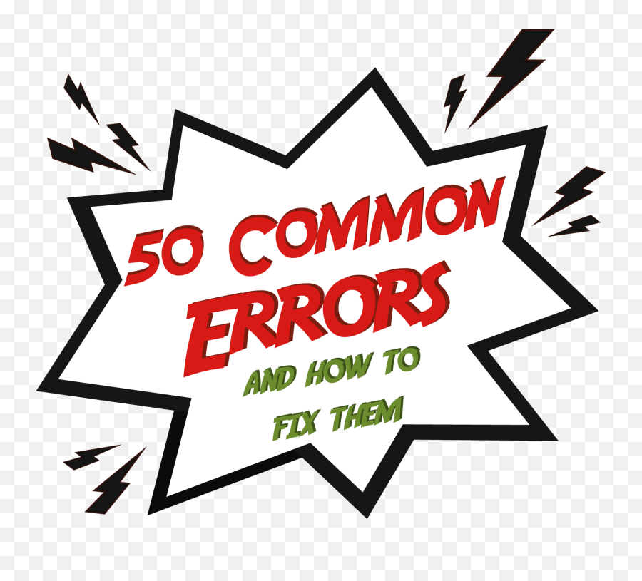 50 Common Errors - Dot Emoji,Negative Emotions Word List