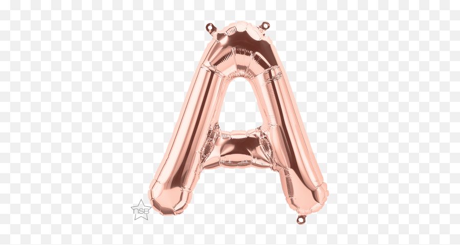 34 Letter - A Rose Gold Shape Qualatex Foil Balloon Rose Gold Balloon Letter A Png Emoji,Girly Emoji Party Supplies