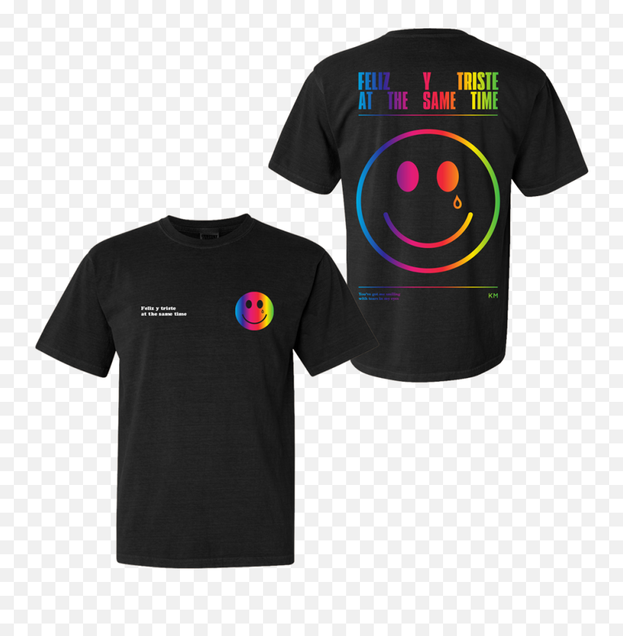 Limited Edition Feliz Y Triste Tee - Kacey Musgraves Merch Emoji,Sametime Emoticons