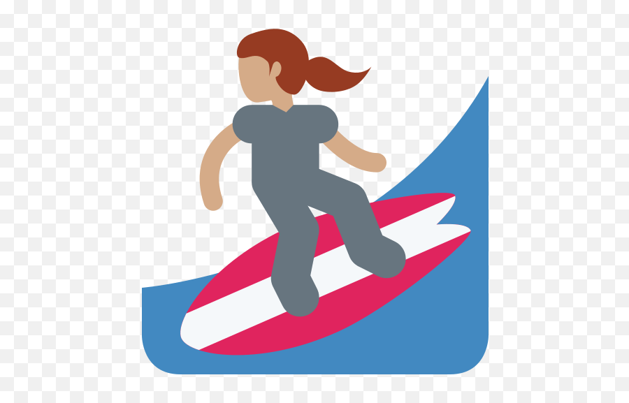 U200d Woman Surfing Emoji With Medium Skin Tone Meaning - Skin,Goal Light Emoji