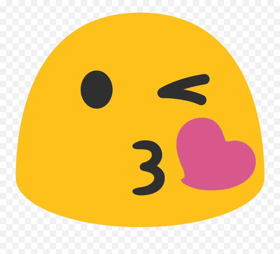 Emoji U1f618 - Kiss Emoji Android,Under 18 Emoji